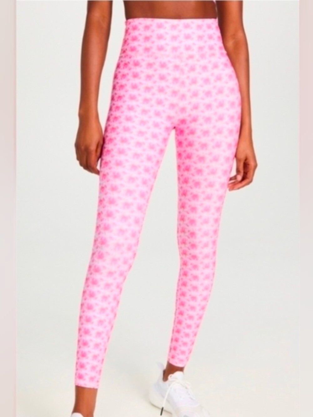 LoveShackFancy Jutta High Rise Leggings Baby Pink Rose Patch